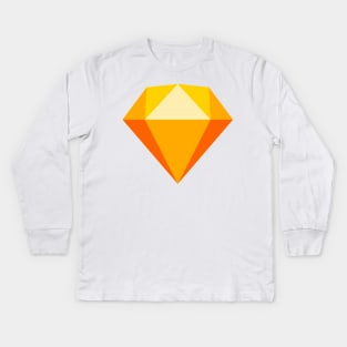 Sketch logotype Kids Long Sleeve T-Shirt